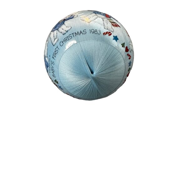 VTG Hallmark Satin Keepsake Ornament Baby’s 1st Christmas 1983 Boy Blue - Picture 5 of 5